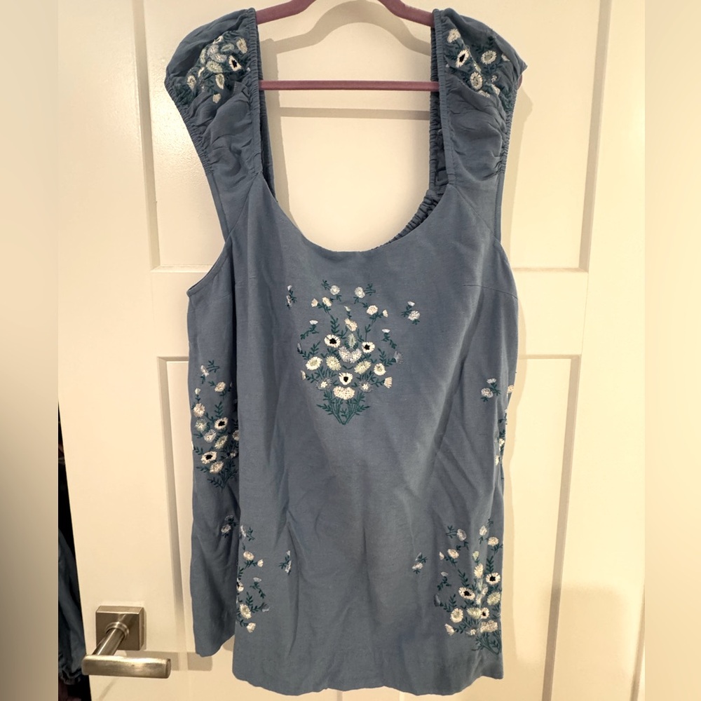 Free People Embroidered Mini Dress